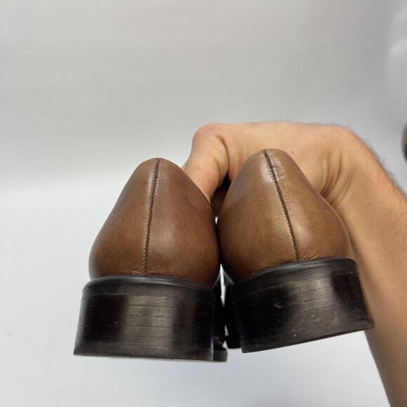 Franco Sarto Shoes Womens 7M Bocca Casual Loafers Comfort Brown Leather Slip On - Picture 9 of 16